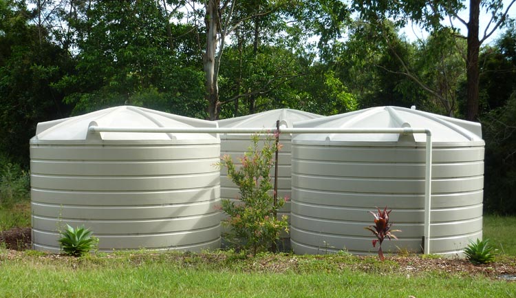 22,700 Litre Rainwater Tank Cluster (used for irrigation)