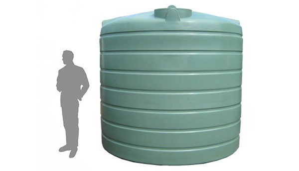 10,000 Litre / 2,220 Gallon Round Poly Water Tank